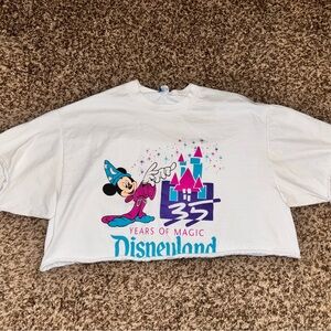 Vintage Disneyland White Crop Top